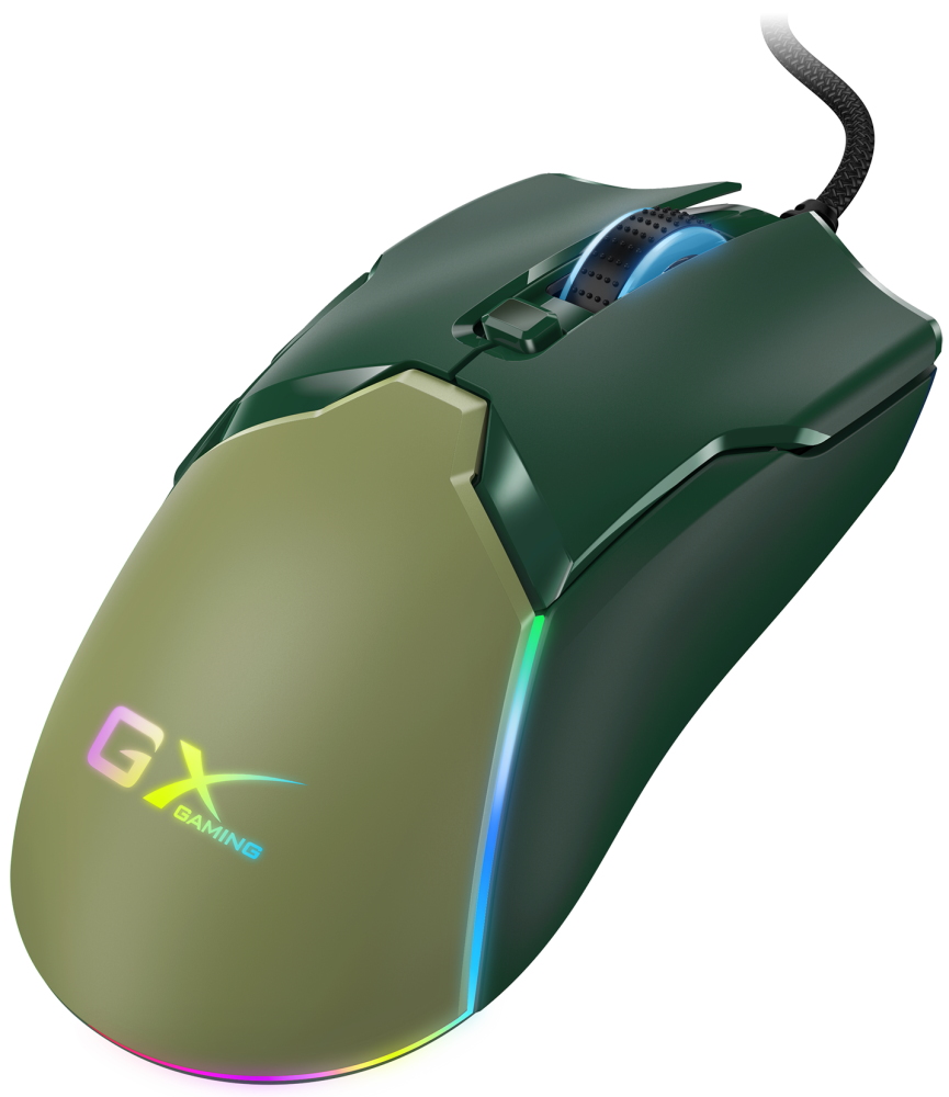 GENIUS GX GAMING Scorpion M700 Army Green/ drátová/ RGB podsvícení/ 800-7200 dpi/ USB/ 6tlačítek/ zelená
